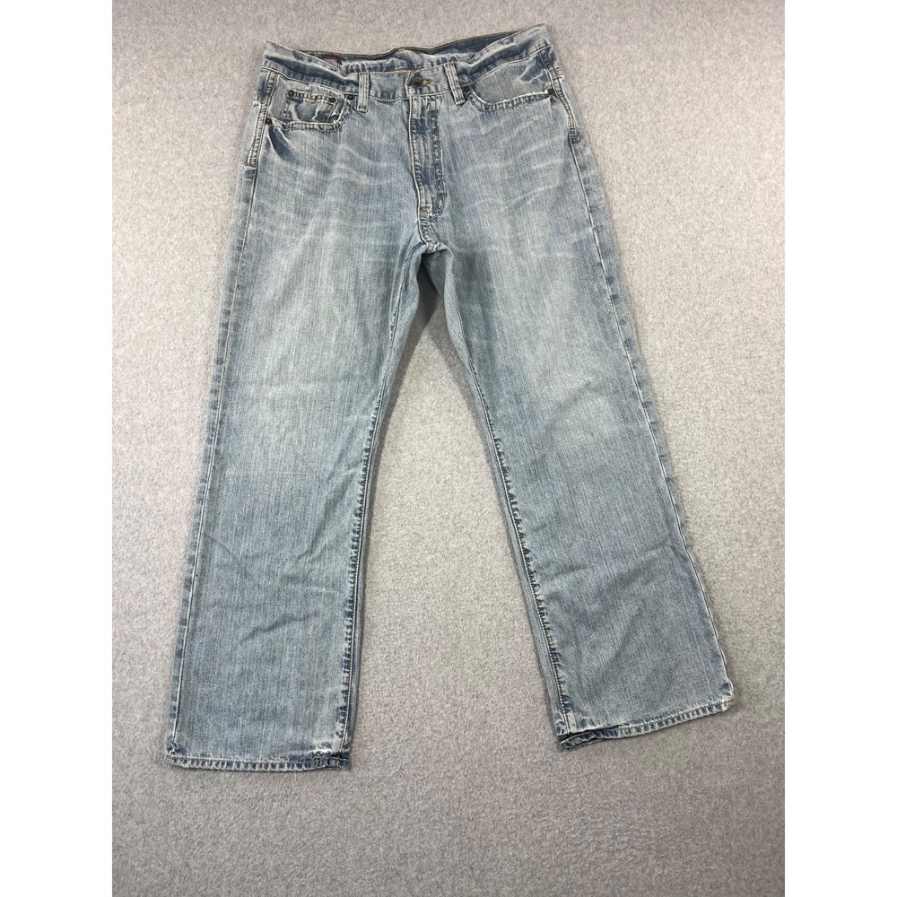 Vintage X2 Jeans Men 34x30 Blue Denim M42 Loose Boot Baggy Fit Y2K Skater Cowboy
